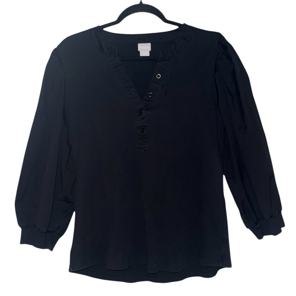 Chico's Black Button-Front Women’s Top 💕